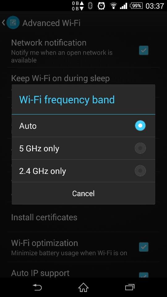 Solved Xperia Z2 Wifi Settings For 2 4ghz Or 5ghz Sony