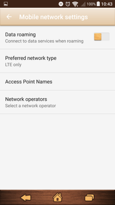 Choose Preferred network type