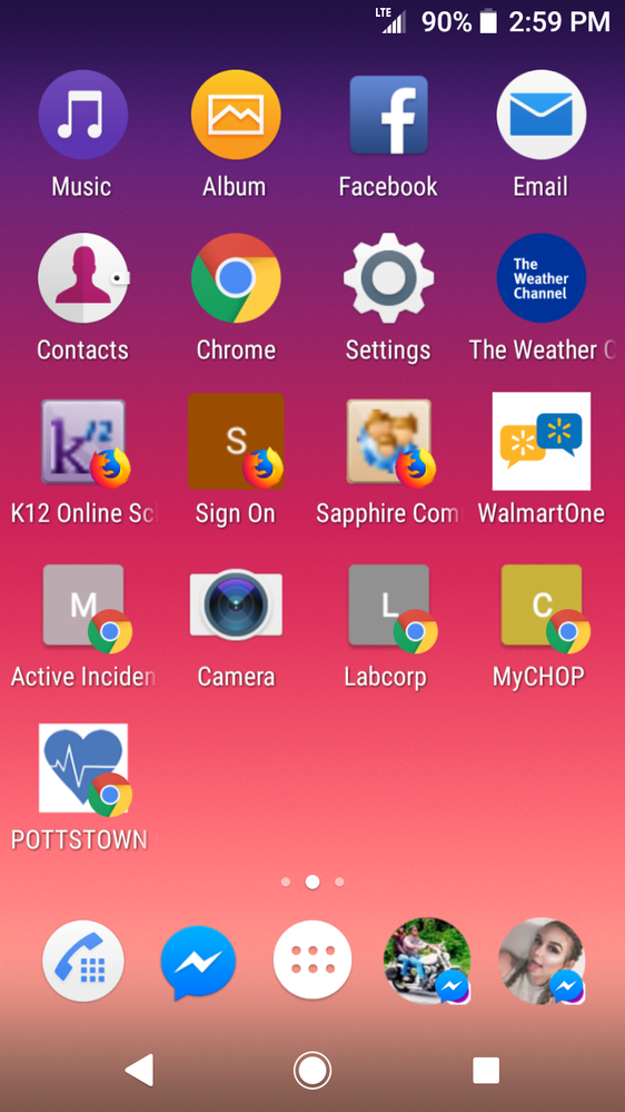 How do I get rid of the little chrome and Firefox icon on my shortcuts?