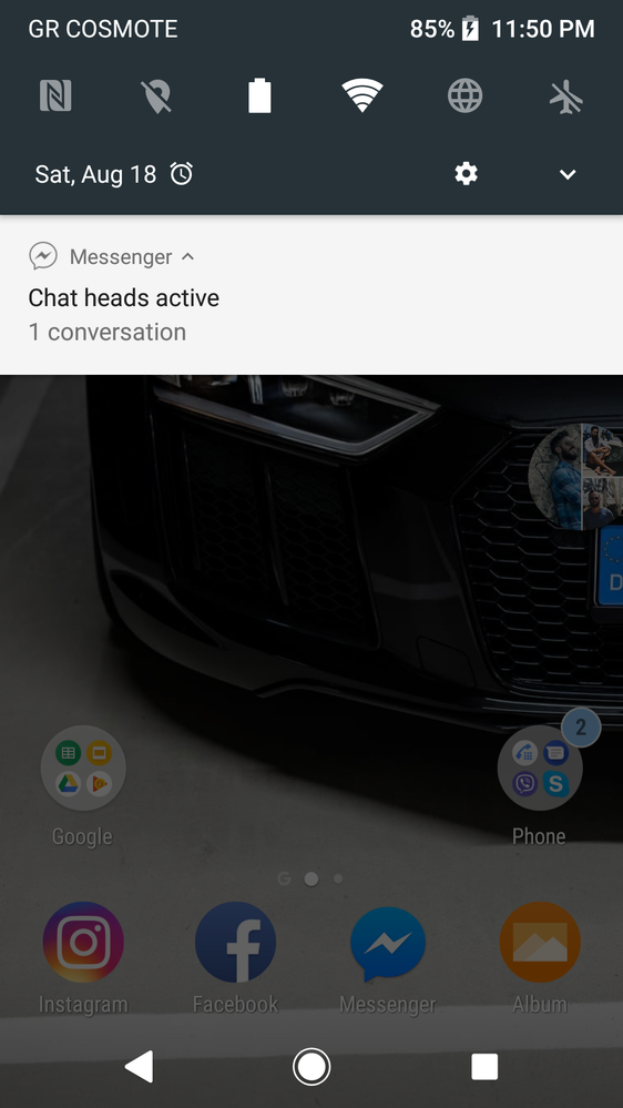 Chat heads active