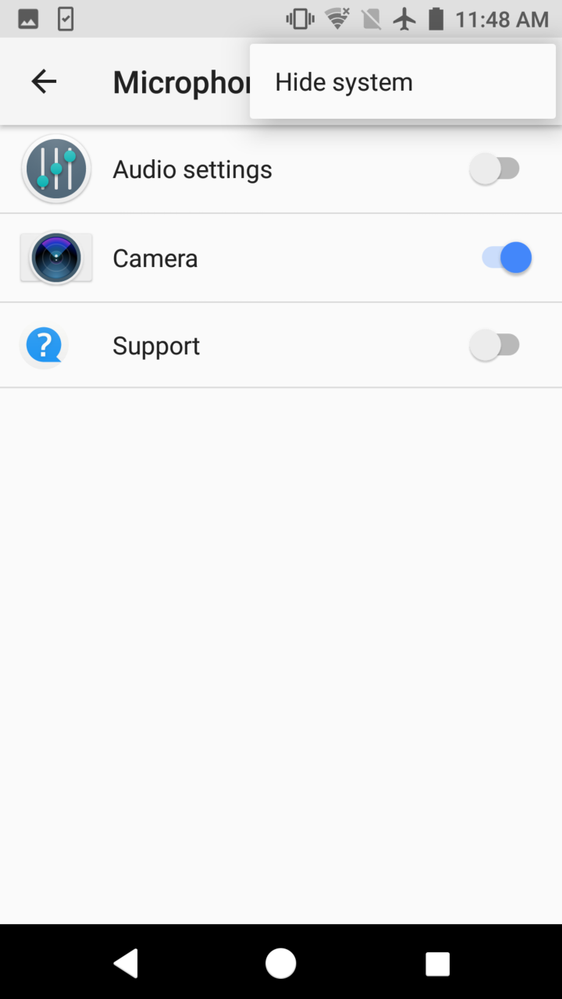 Only one app being granted the camera permission