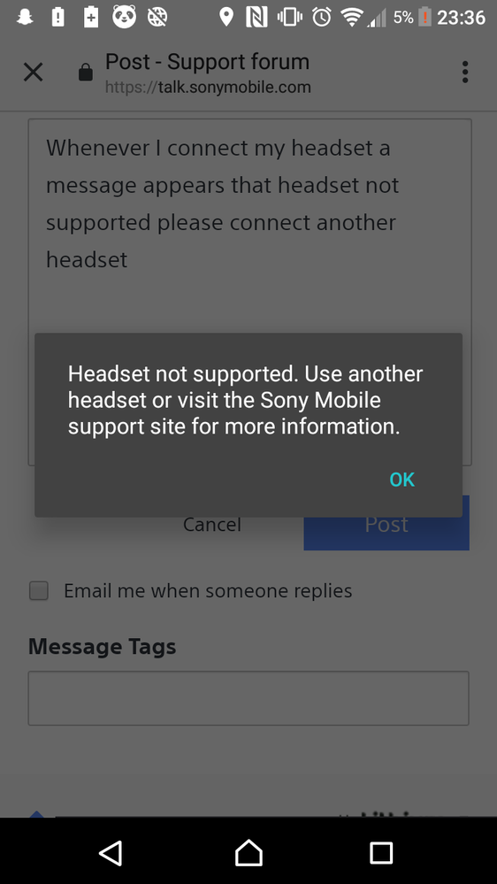 This message appears