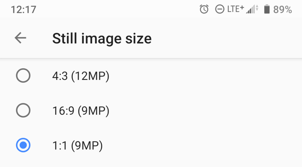 No other settings to change the default mp. If this was the case, Xperia should have been advertised as 12mp 9mp 9mp and not claim all sensors to be 12mp.