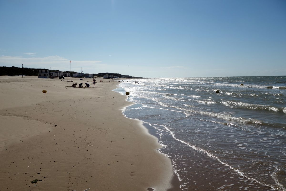 Photo de la plage de Calais en fin d'été prise avec un RX100