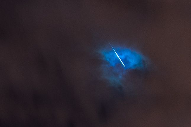 Spent the evening outside trying to capture the meteor shower. Just as I was about to give up, I found this in one of the shots that I captured. Very happy!