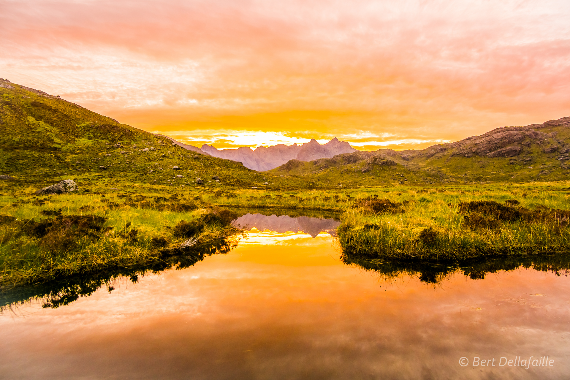 Black cuillins sunset