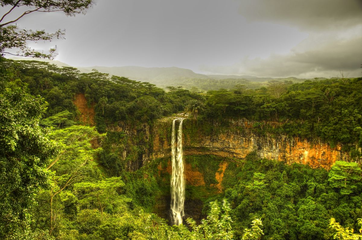 Wasserfall bei Tamarin auf Mauritius