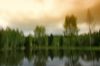 Sonnenuntergang an einem Teich im Bayer. Wald.