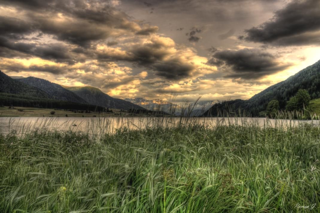 Haidersee im oberen Vinschgau am Abend!