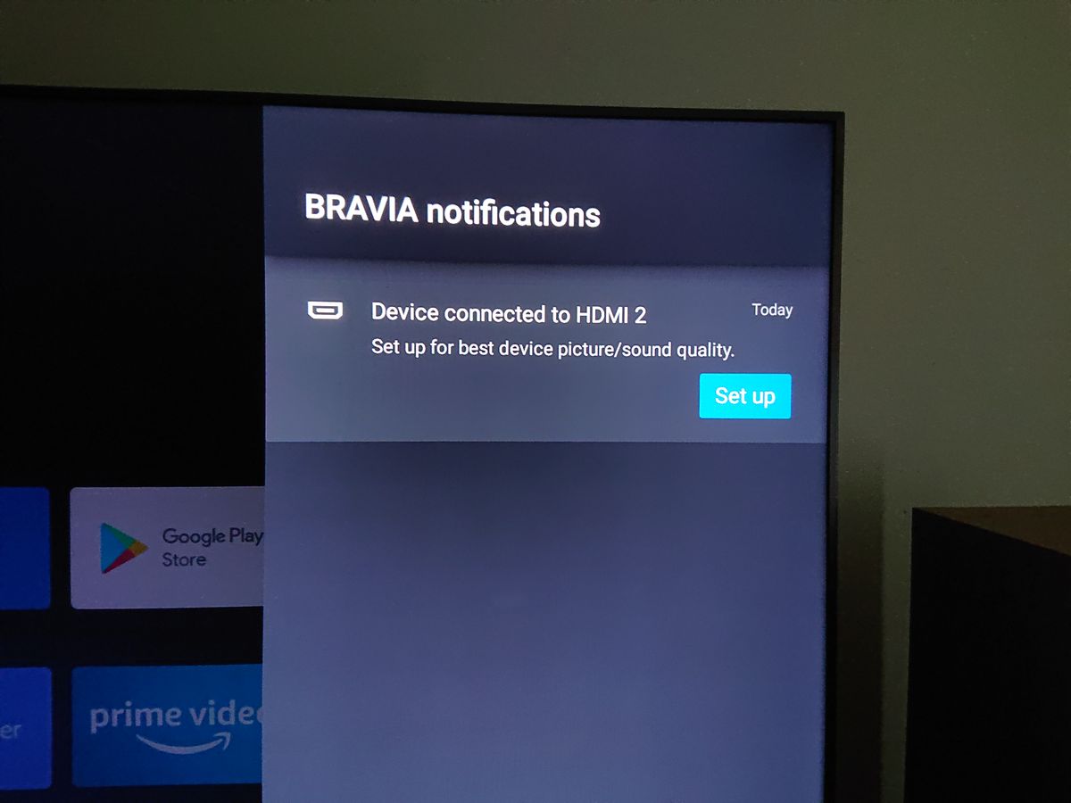 Option to set up the device