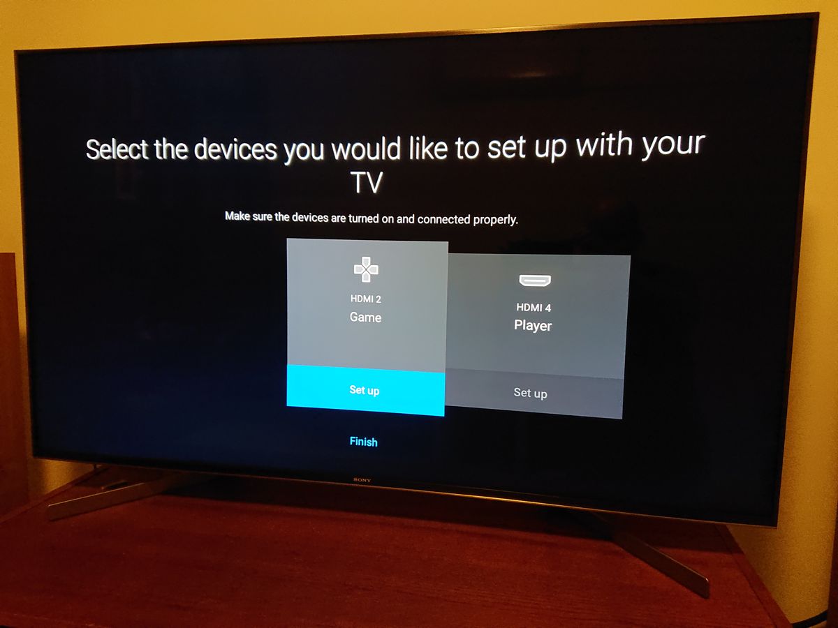 HDMI device setup with HDMI 2 now showing as Game