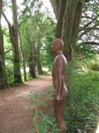 Antony Gormley statue in grounds of Lismore Castle, Lismore, Ireland