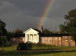 During a storm this rainbow appeared above a 200 year old building knowen locally as The Temple located in Wanstead Park east London. Taken with a Cybershot DSC-HX5V