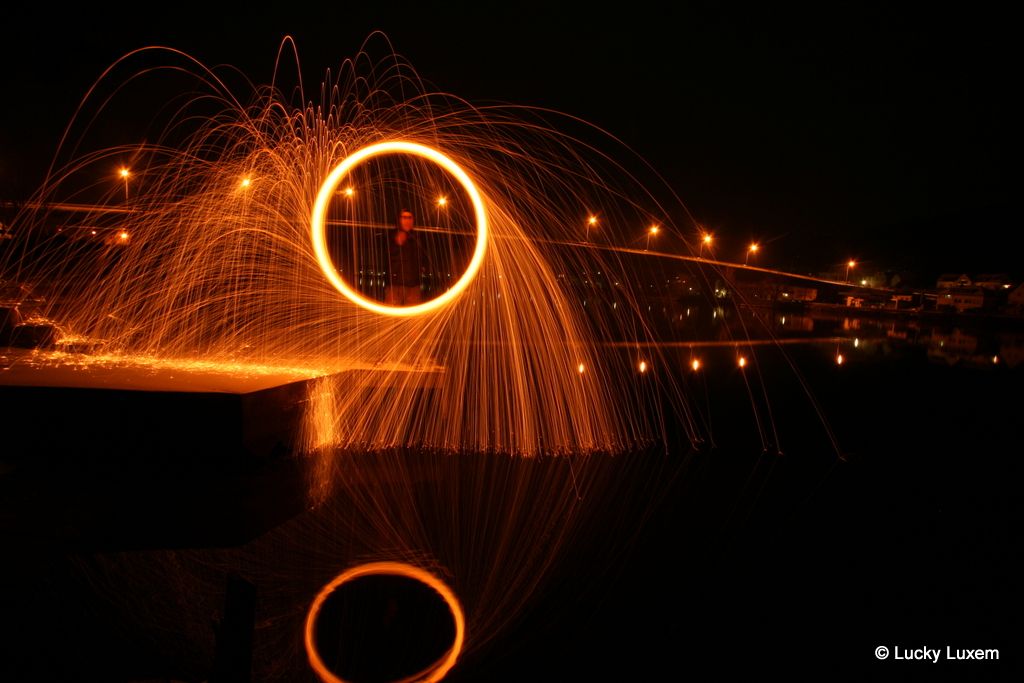 Lightpainting mit Stahlwolle