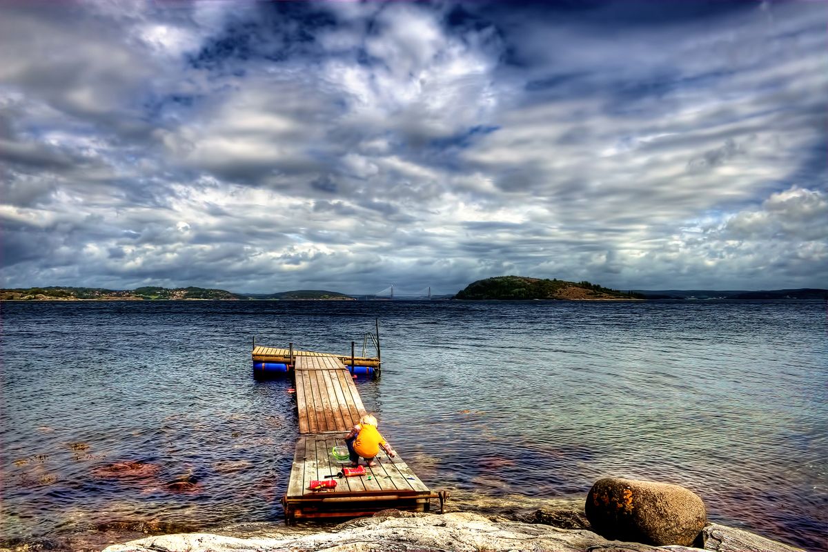 Crab fishing in Swedish archipelago